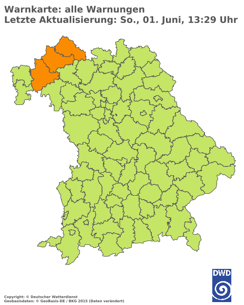 Aktuelle Wetterwarnungen für  Ebersberg