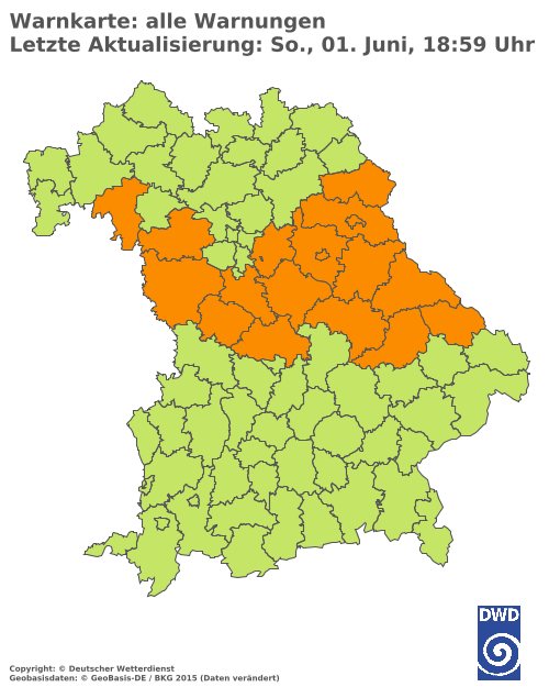 Aktuelle Wetterwarnungen für  Ebersberg