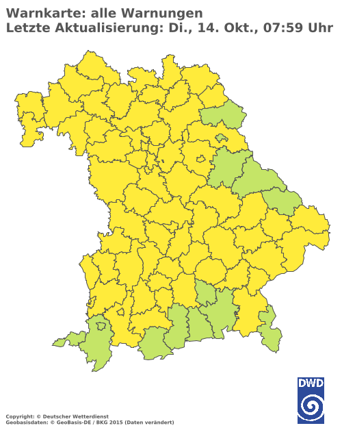 Aktuelle Wetterwarnungen für  Ebersberg