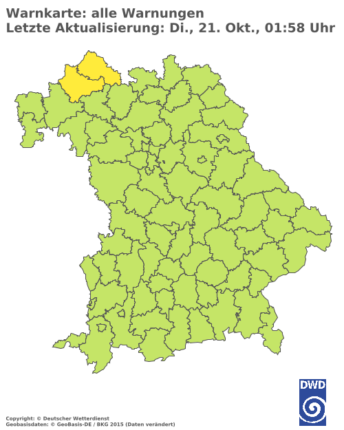 Aktuelle Wetterwarnungen für  Ebersberg