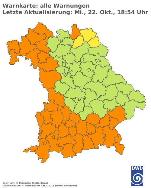 Aktuelle Wetterwarnungen für  Ebersberg