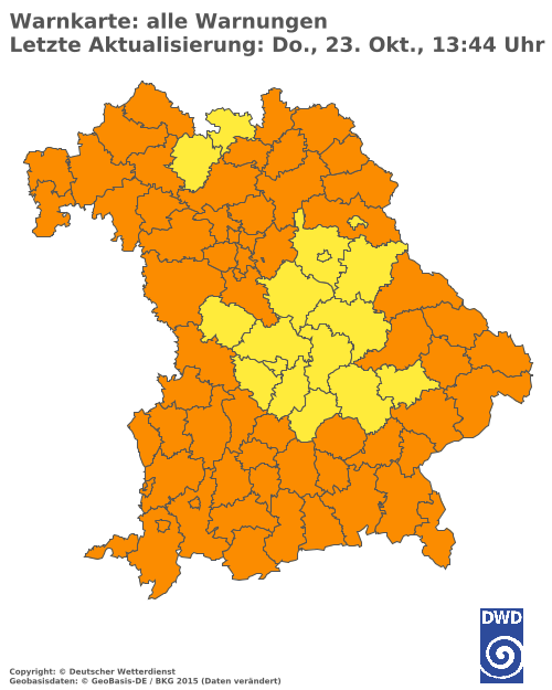 Aktuelle Wetterwarnungen für  Ebersberg
