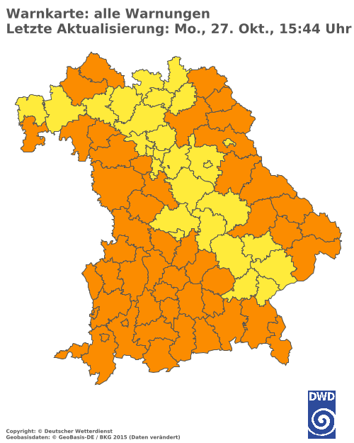 Aktuelle Wetterwarnungen für  Ebersberg