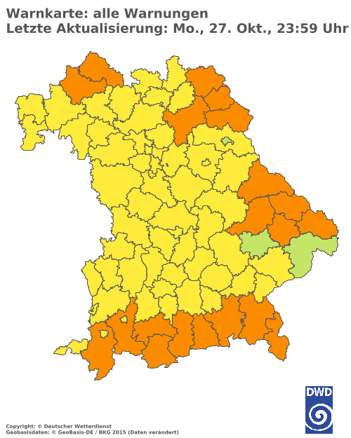Aktuelle Wetterwarnungen für  Ebersberg