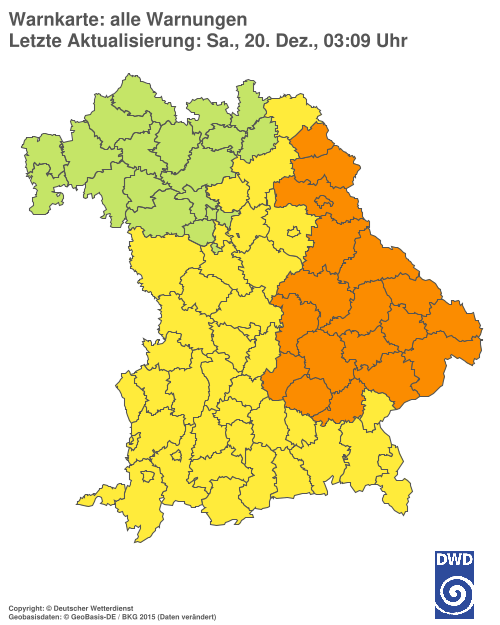 Aktuelle Wetterwarnungen für  Ebersberg