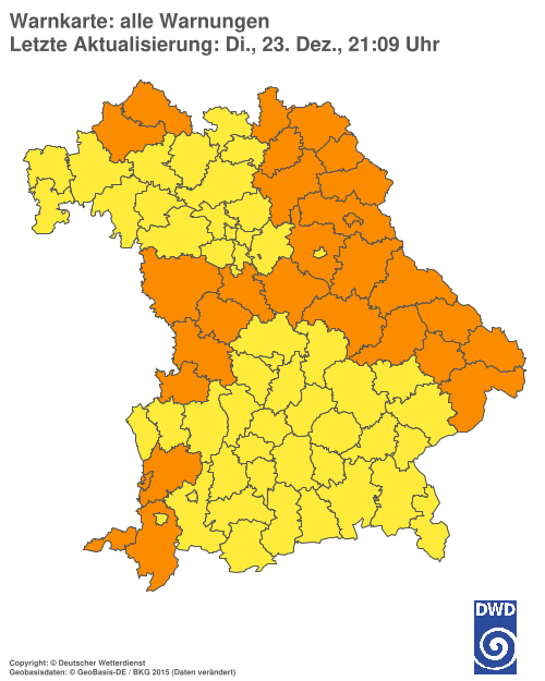 Aktuelle Wetterwarnungen für  Ebersberg
