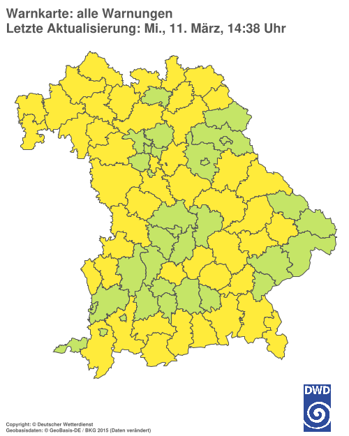 Aktuelle Wetterwarnungen für  Ebersberg