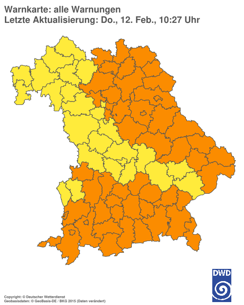 Aktuelle Wetterwarnungen für  Ebersberg