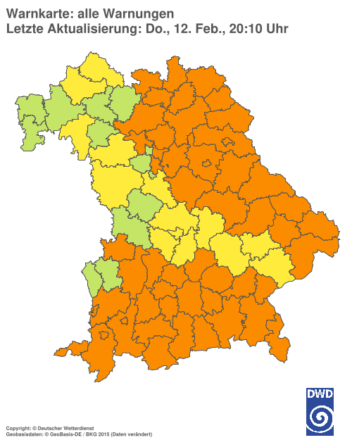 Aktuelle Wetterwarnungen für  Ebersberg