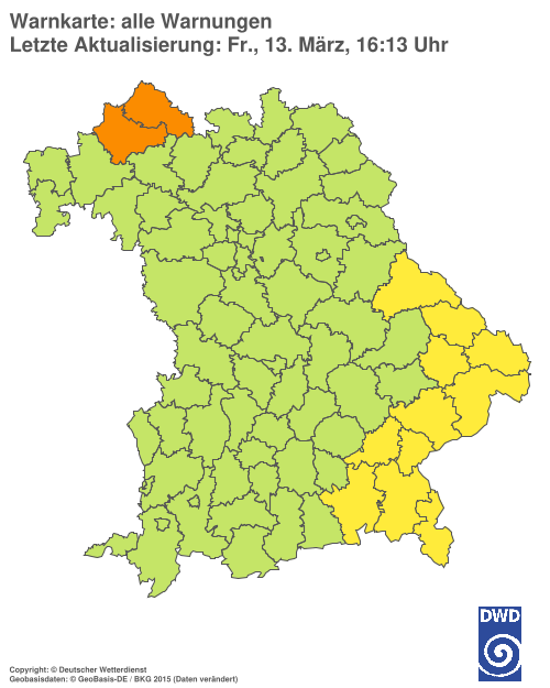 Aktuelle Wetterwarnungen für  Ebersberg