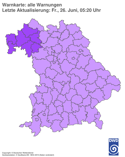 Aktuelle Wetterwarnungen für  Ebersberg