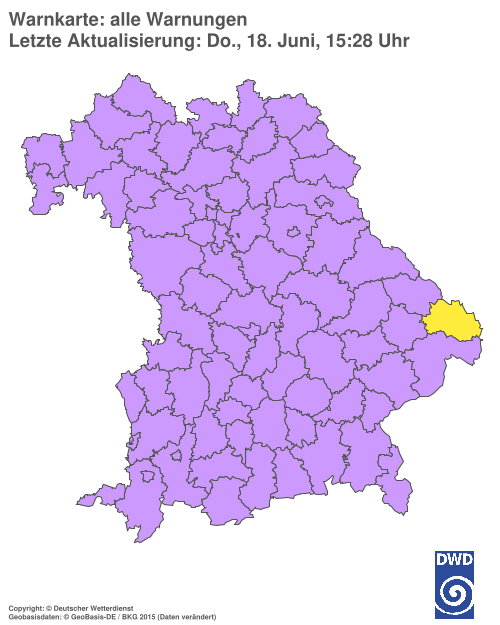 Aktuelle Wetterwarnungen für Ebersberg