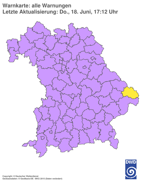Aktuelle Wetterwarnungen für Ebersberg