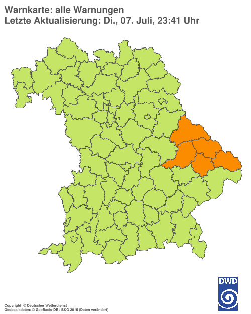 Aktuelle Wetterwarnungen für  Ebersberg