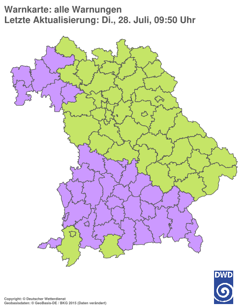 Aktuelle Wetterwarnungen für  Ebersberg