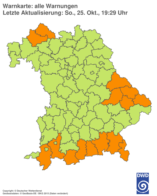 Aktuelle Wetterwarnungen für  Ebersberg
