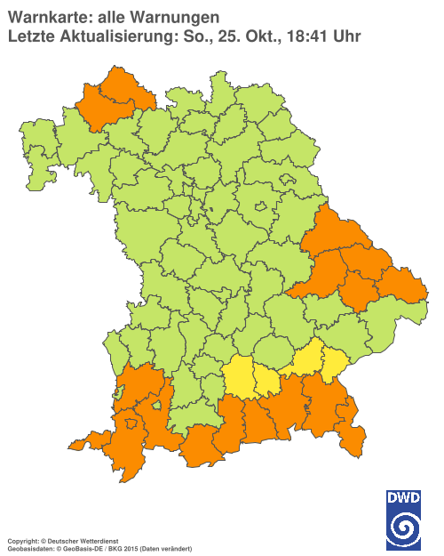 Aktuelle Wetterwarnungen für  Ebersberg