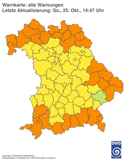 Aktuelle Wetterwarnungen für  Ebersberg