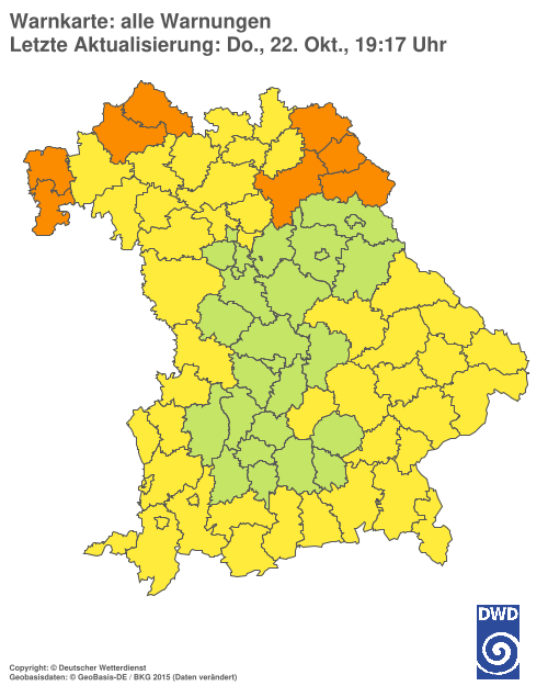 Aktuelle Wetterwarnungen für  Ebersberg