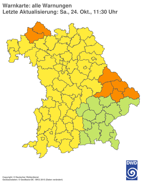 Aktuelle Wetterwarnungen für  Ebersberg