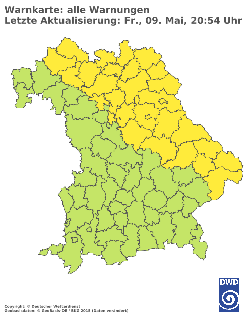 Aktuelle Wetterwarnungen für  Ebersberg