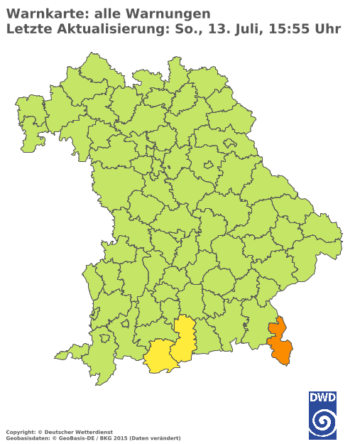 Aktuelle Wetterwarnungen für  Ebersberg