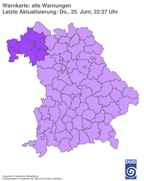 Aktuelle Wetterwarnungen für  Ebersberg