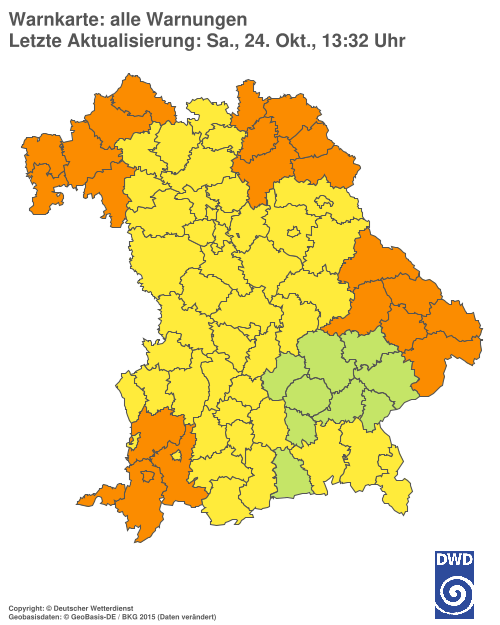 Aktuelle Wetterwarnungen für  Ebersberg