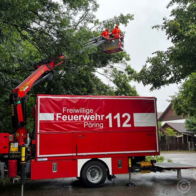 Feuerwehr Pöring Arbeitskorb