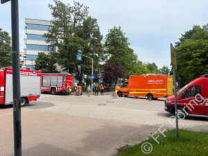 Kräfte der Freiwilligen Feuerwehr Pöring bei ABC Einsatz in Vaterstetten