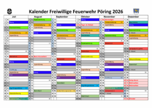 Feuerwehr Pöring Kalender 2026 Seite 2